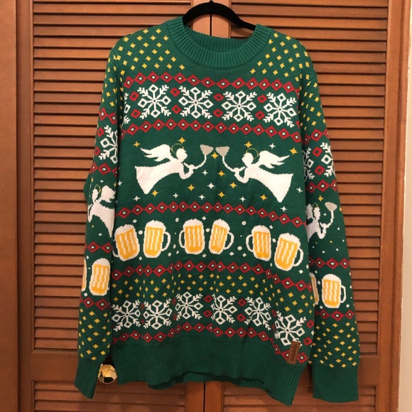 Tipsy Elves Beer Bong Ugly Christmas Sweater XXL - Picture 5 of 9